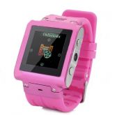 Relógio Celular Touch Screen Rosa.
