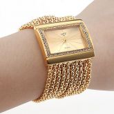 Relógio Bracelete Estilo Diamante.