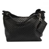 Moda Hobo Couro Preta.