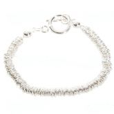 Pulseira De Prata Anéis Chapada Unisex