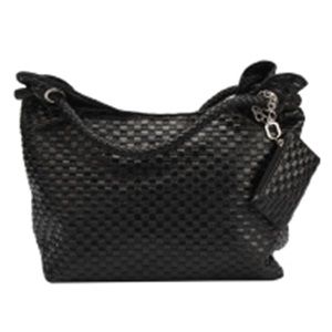 Moda Hobo Couro Preta.